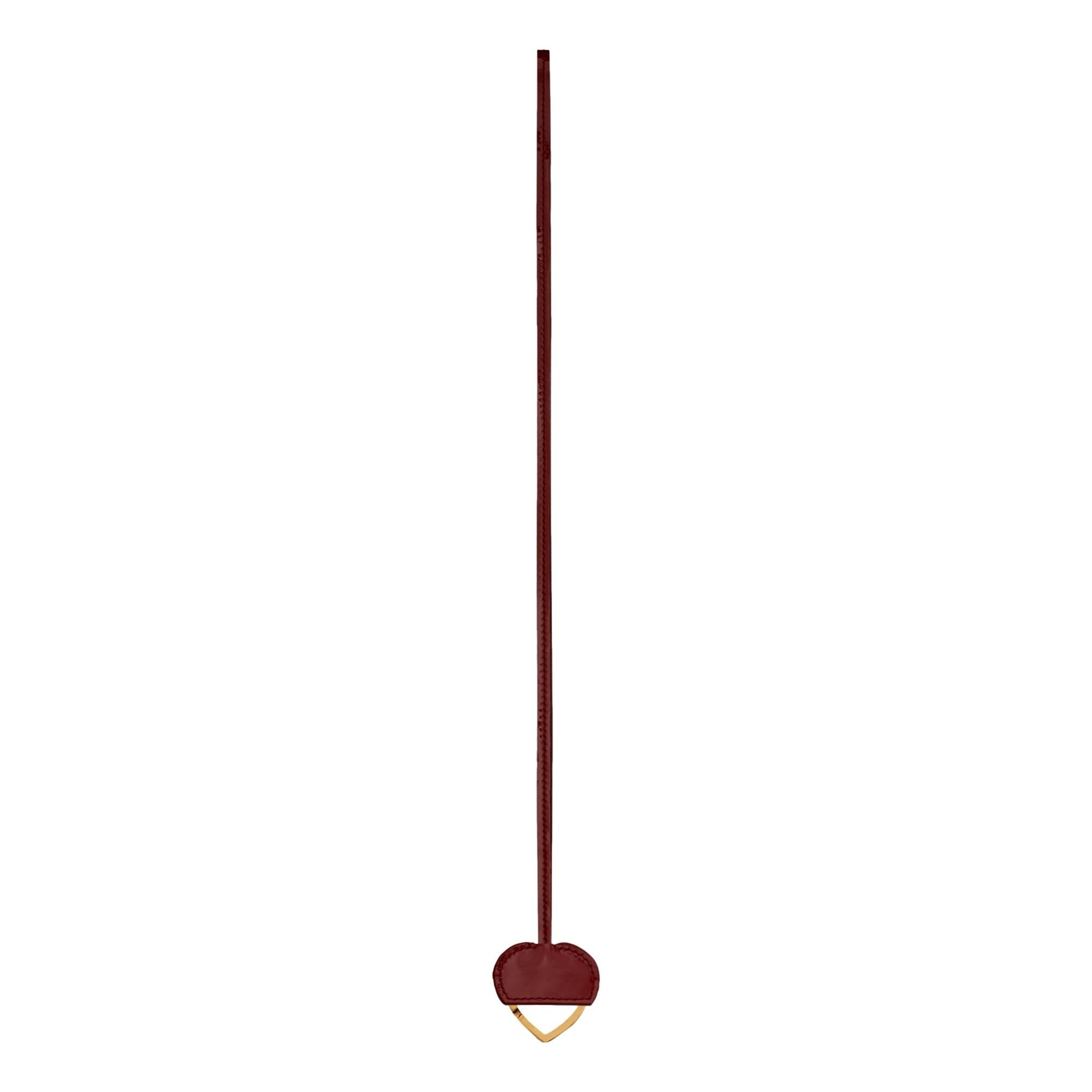 Saint Laurent Opyum Red Patent Leather Heart Keyring Necklace - Shop Bags