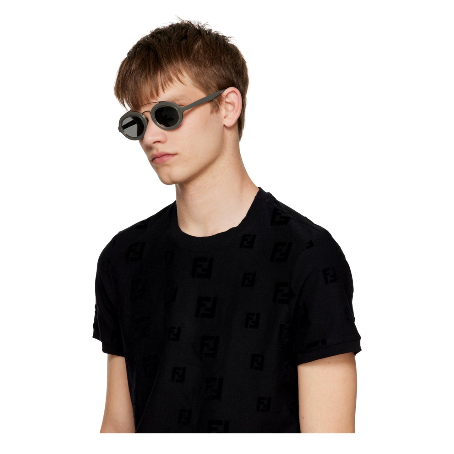 Stylish Men's Sunglasses: Fendi FF Shades in Grey & Silver - Shop Bags LLC
