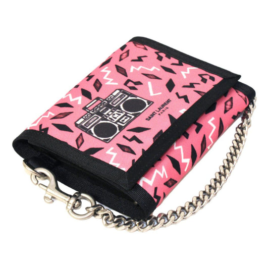 Stylish Saint Laurent Wallet - Pink Wallet, Chain Trifold Wallet - Shop Bags LLC