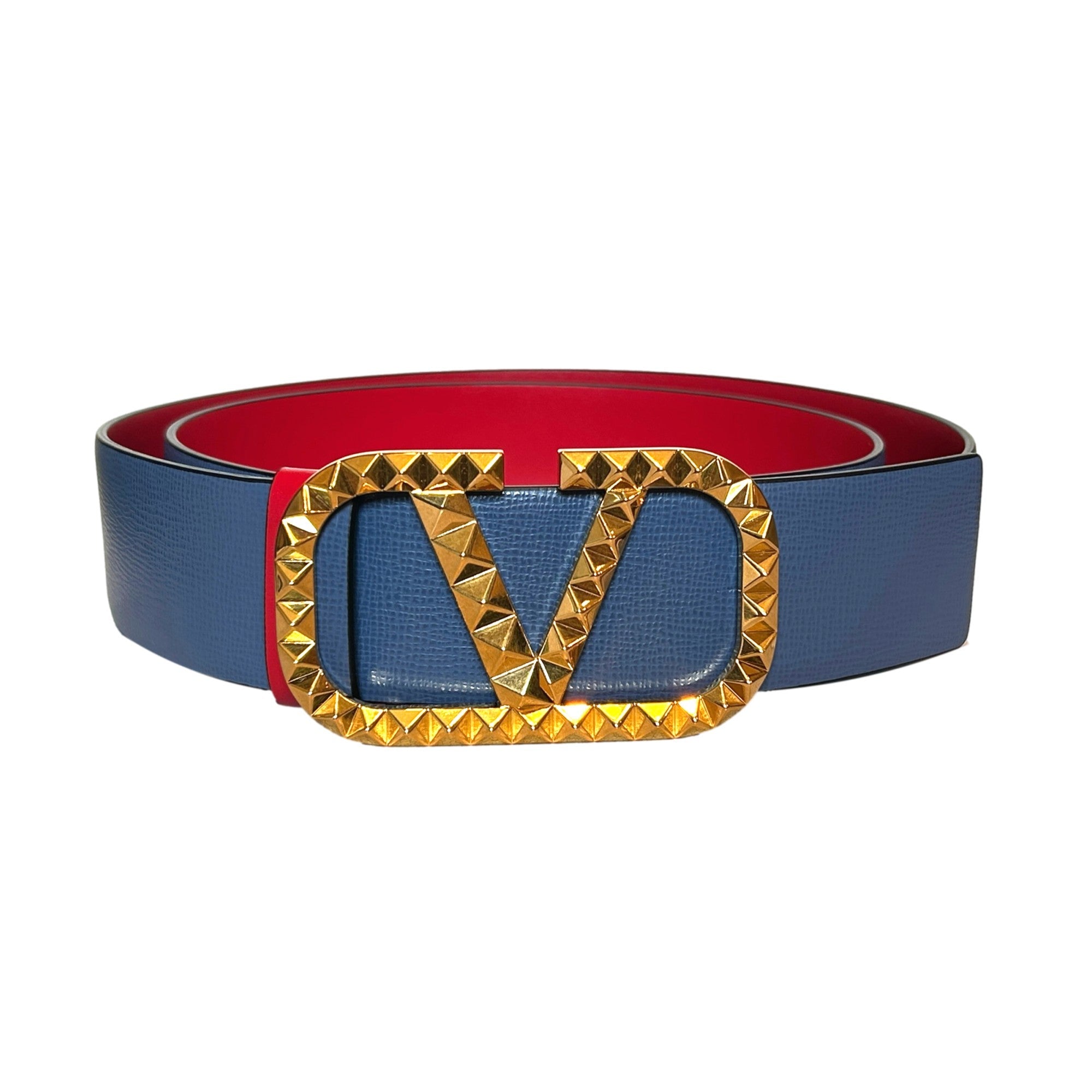 Valentino Garavani VLogo Stud Reversible Belt in Size 95 - Shop Now - Shop Bags