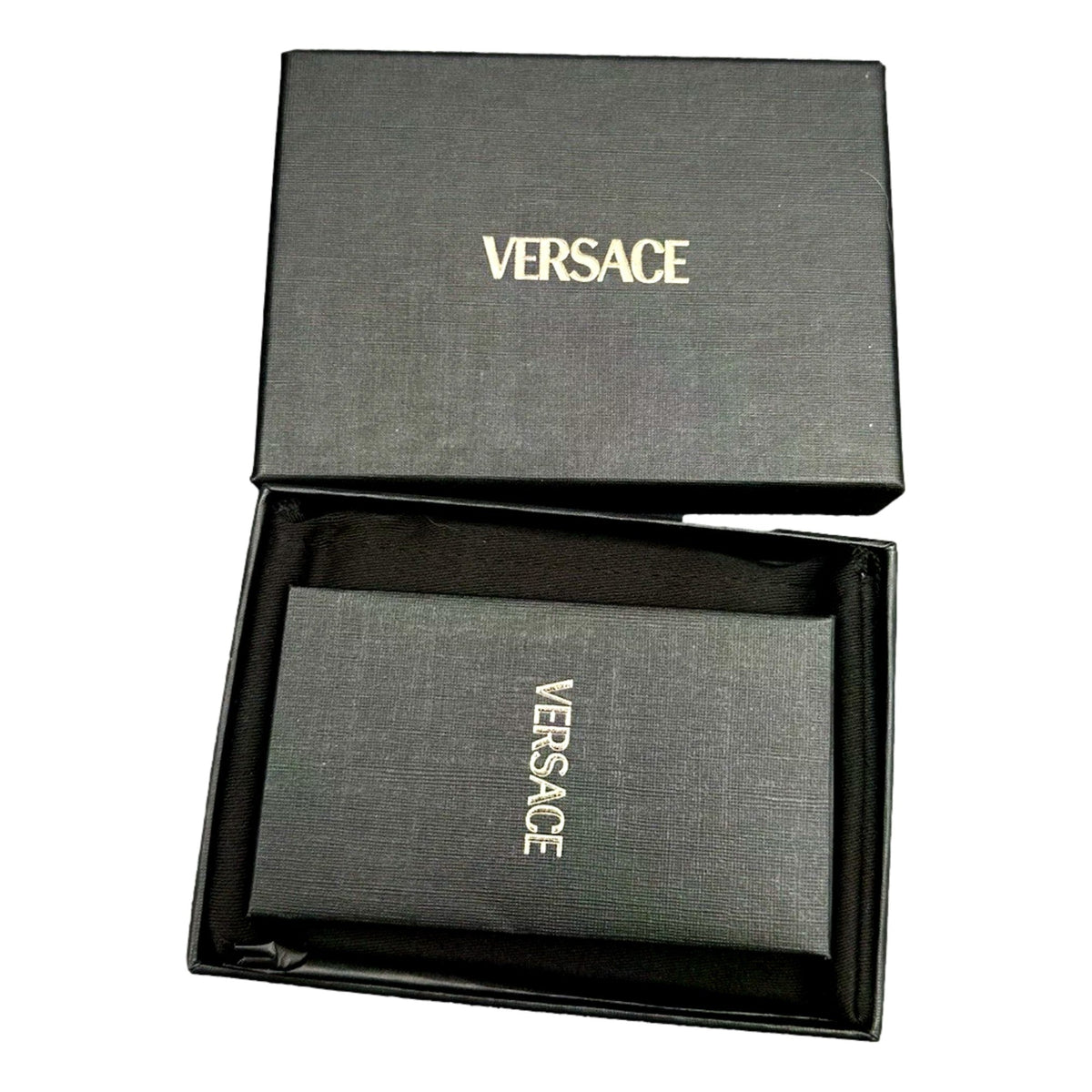 Versace Fashion Luxury Calfskin Bifold Wallet with Medusa Emblem