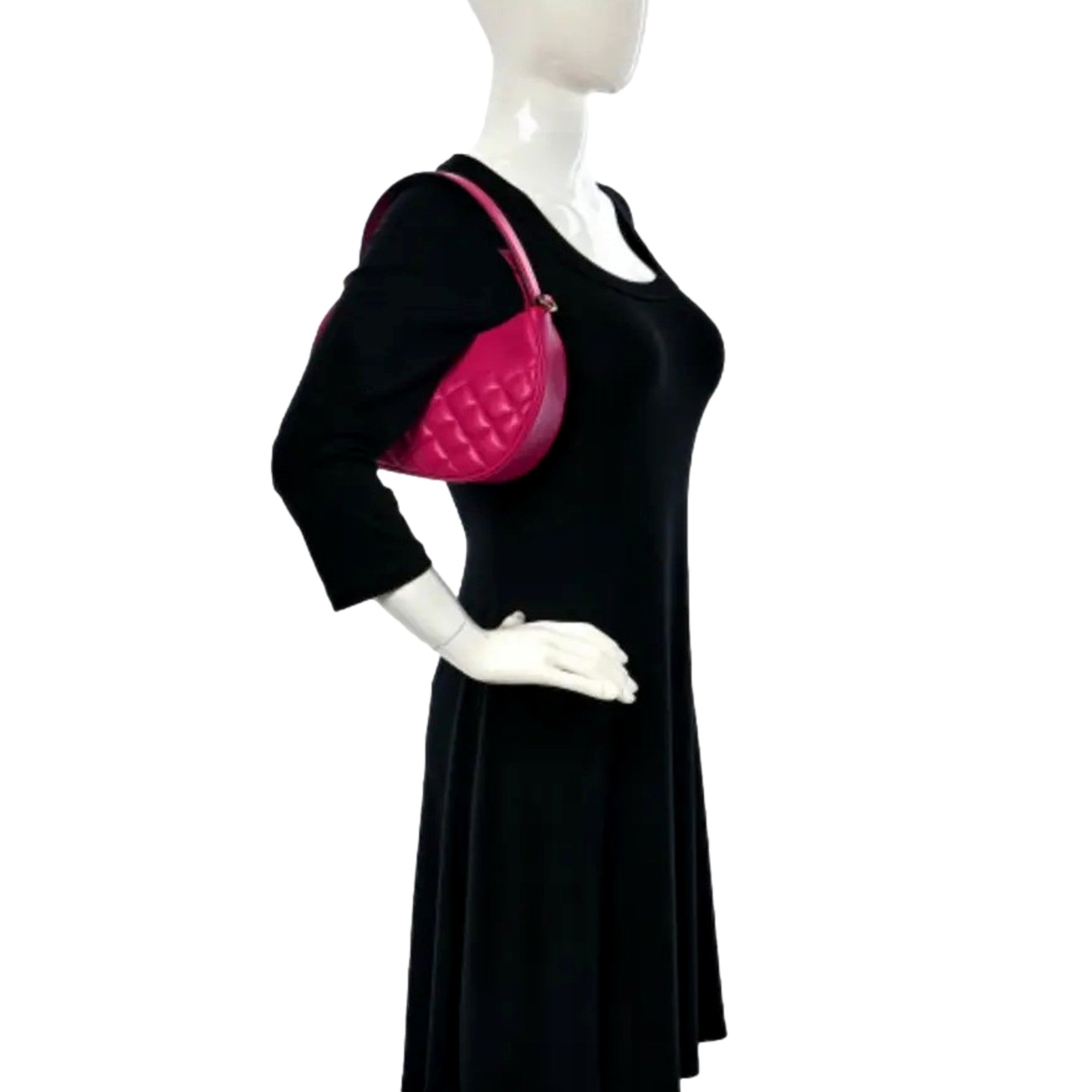 Versace La Medusa Half Moon Hobo Bag: Chic Pink Leather Crossbody -   Shop Bags
