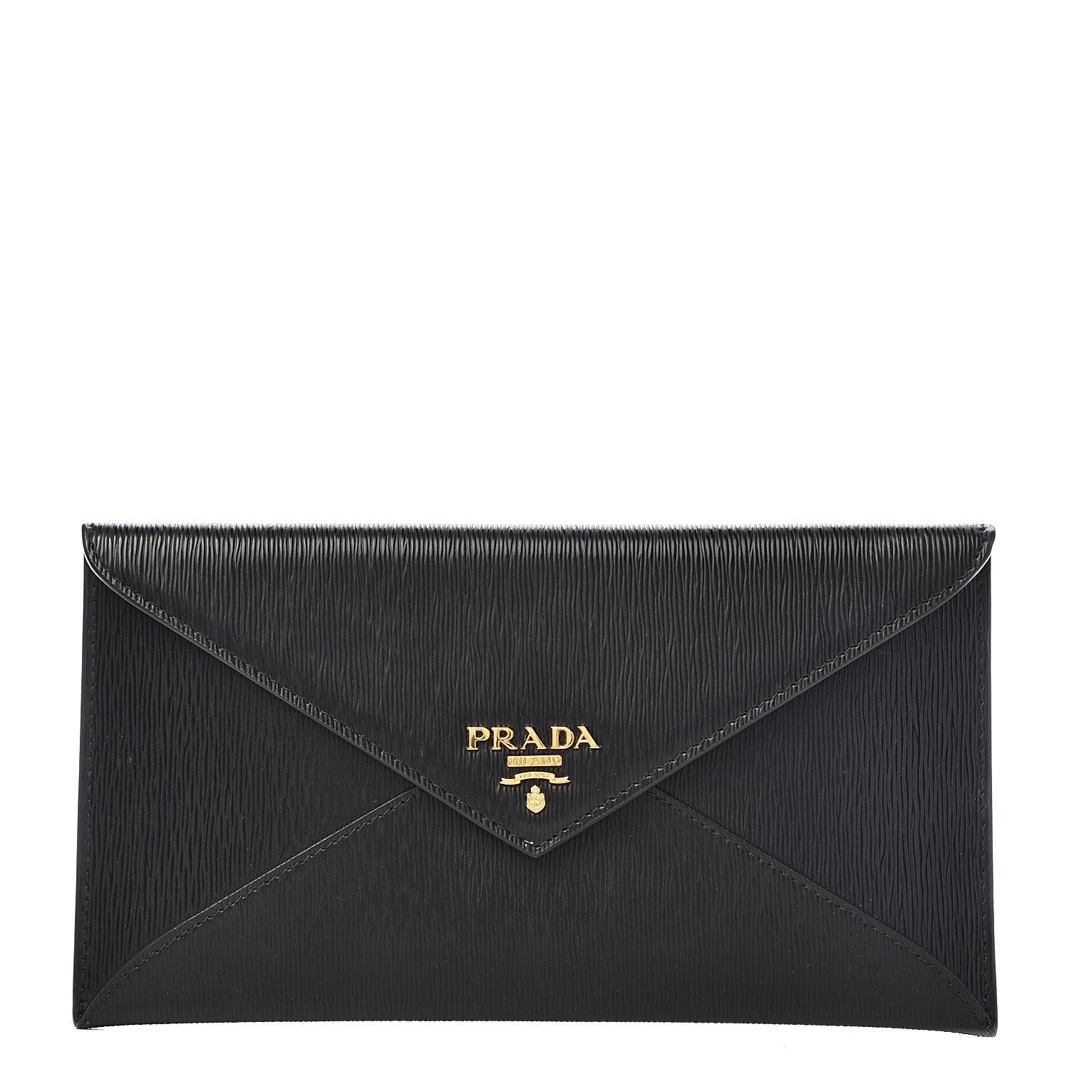 Prada Black Leather Long Wallet - Sleek, Stylish, & Functional Design