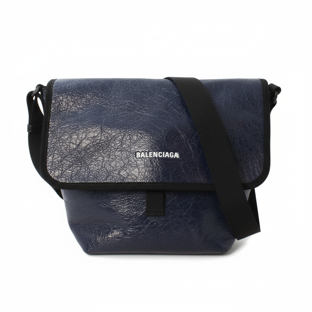 Balenciaga Arena Blue Leather Messenger Bag – Versatile & Stylish