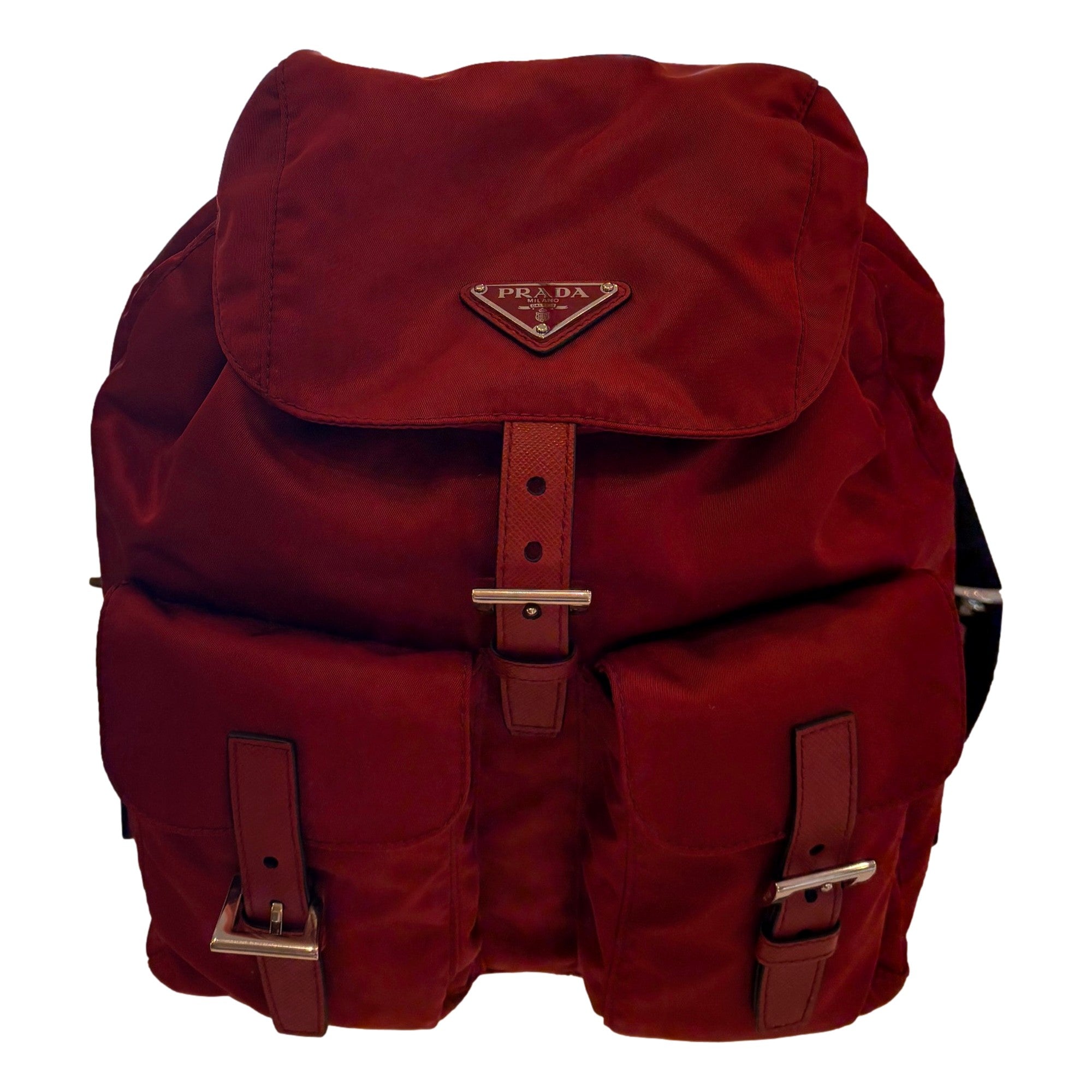 Stylish Womens Drawstring Backpack | Burgundy Backpack by Prada