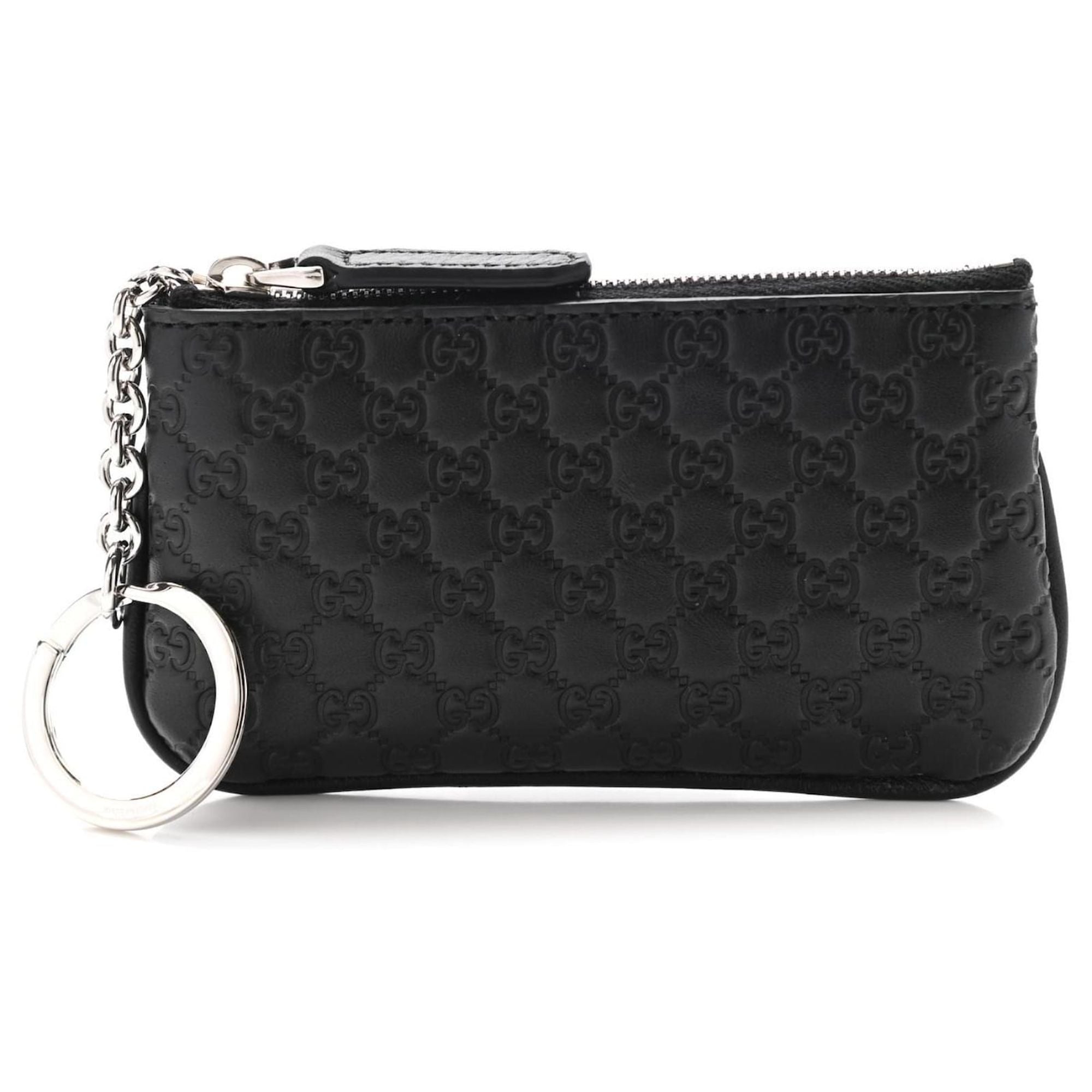 Gucci Micro GG Black Leather Key Case - Elegance Meets Practicality