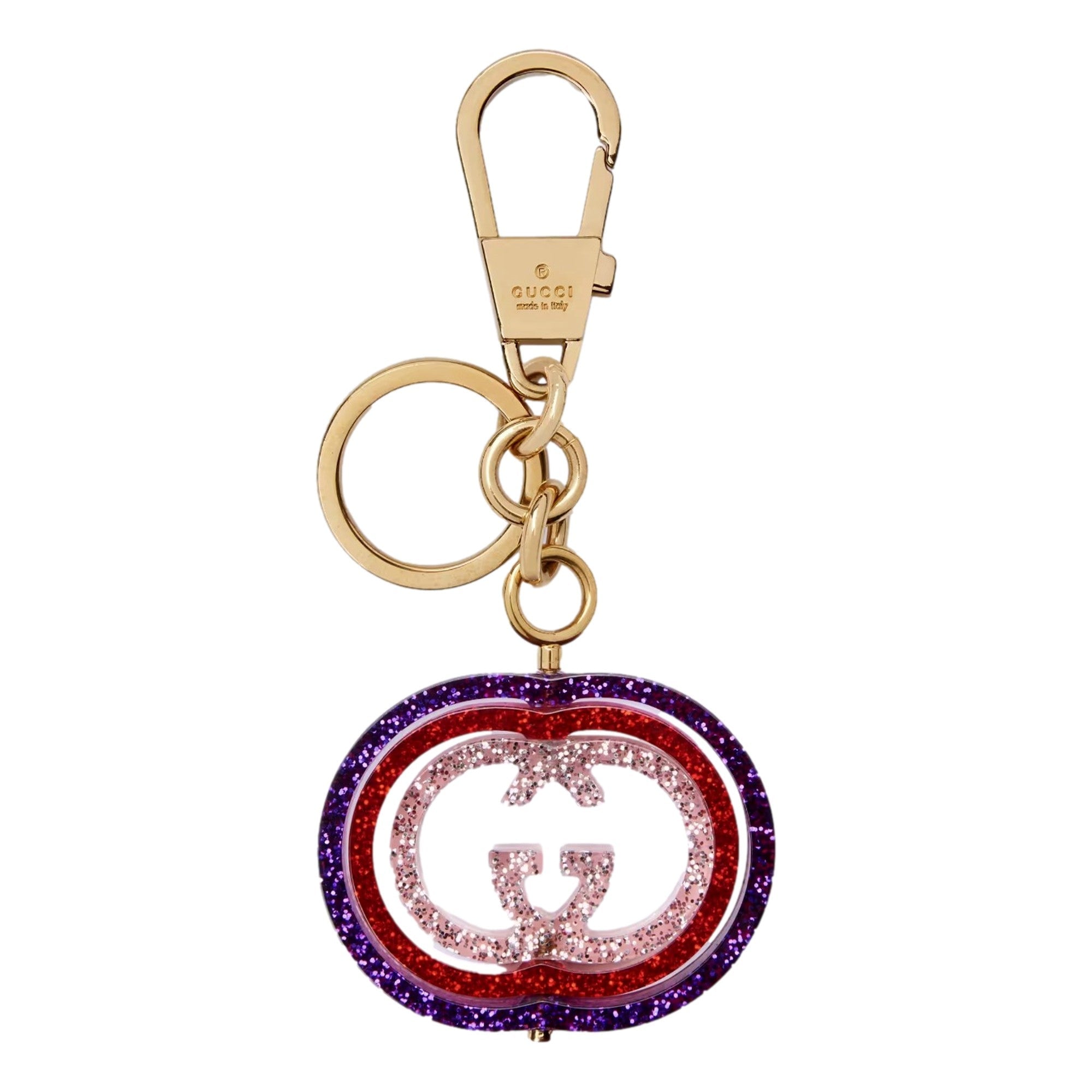 Gucci Interlocking G Glitter Keychain - Luxurious Bag Charm