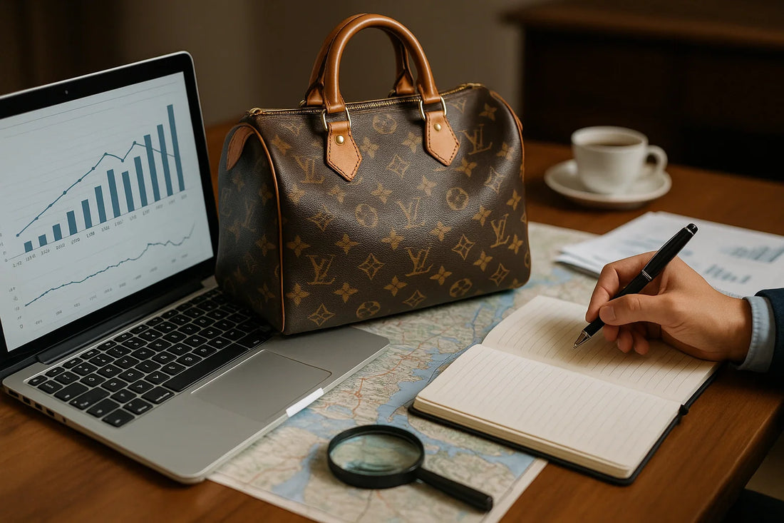 Professional header image for industry analysis: Navigating the Pre-Owned Luxury Bag Market: An In-Depth A...