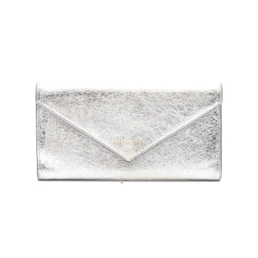 Featured image for Balenciaga Metallic Silver Leather Envelope Wallet Review