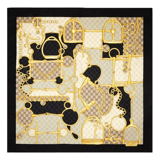 Featured image for Gucci House Heritage Motif Scarf Review: Luxe Silk Style