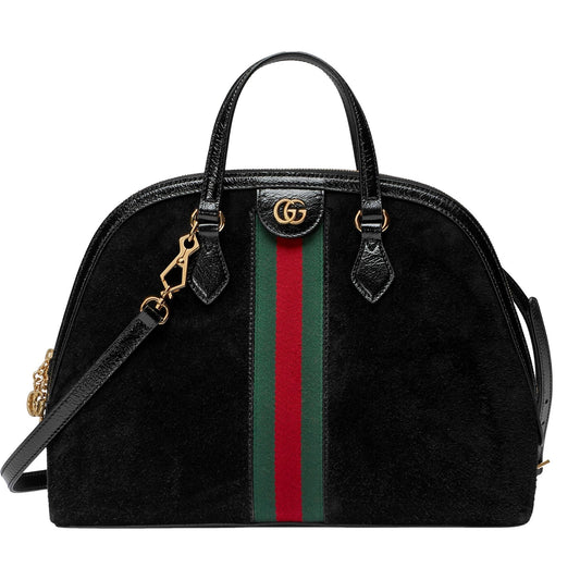 Featured image for Gucci Ophidia Satchel Review: Black Suede Elegance