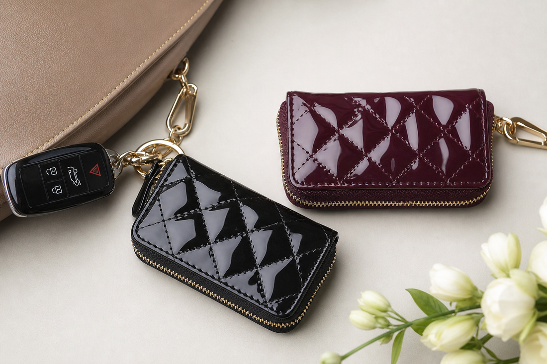 Patent Leather Key Pouches: Compact Luxury for Every Day
