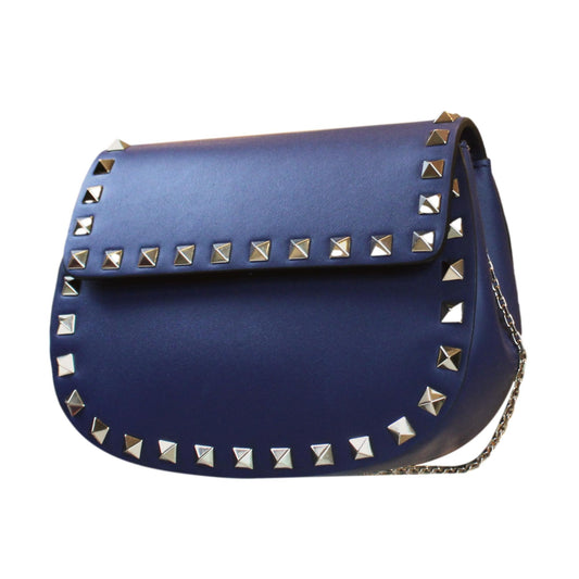 Featured image for Valentino Rockstud Blue Calfskin Leather Bag Review