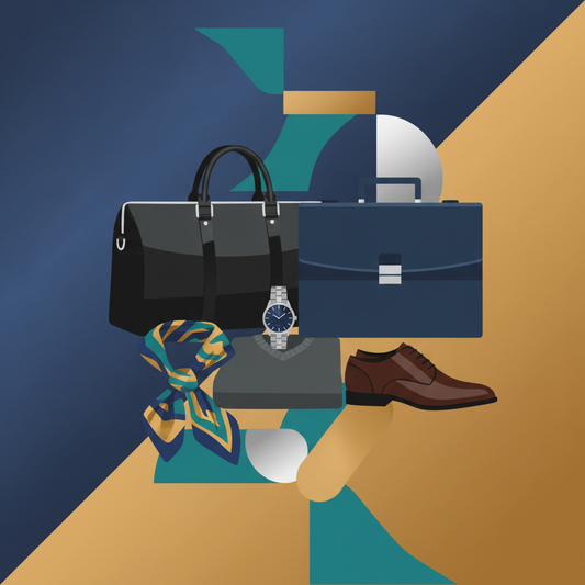 Illustration for Exclusive Savings: Shop Bags LLC's Latest Promotions on Men's Luxury Fashion Essentials