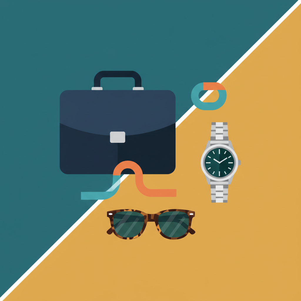 Illustration for Shop Bags LLC vs. Vestiaire Collective: Unveiling the Best for Men's Authentic Luxury Accessories