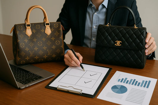 Professional header image for comparison analysis: Side-by-Side Analysis of Luxury Bag Options