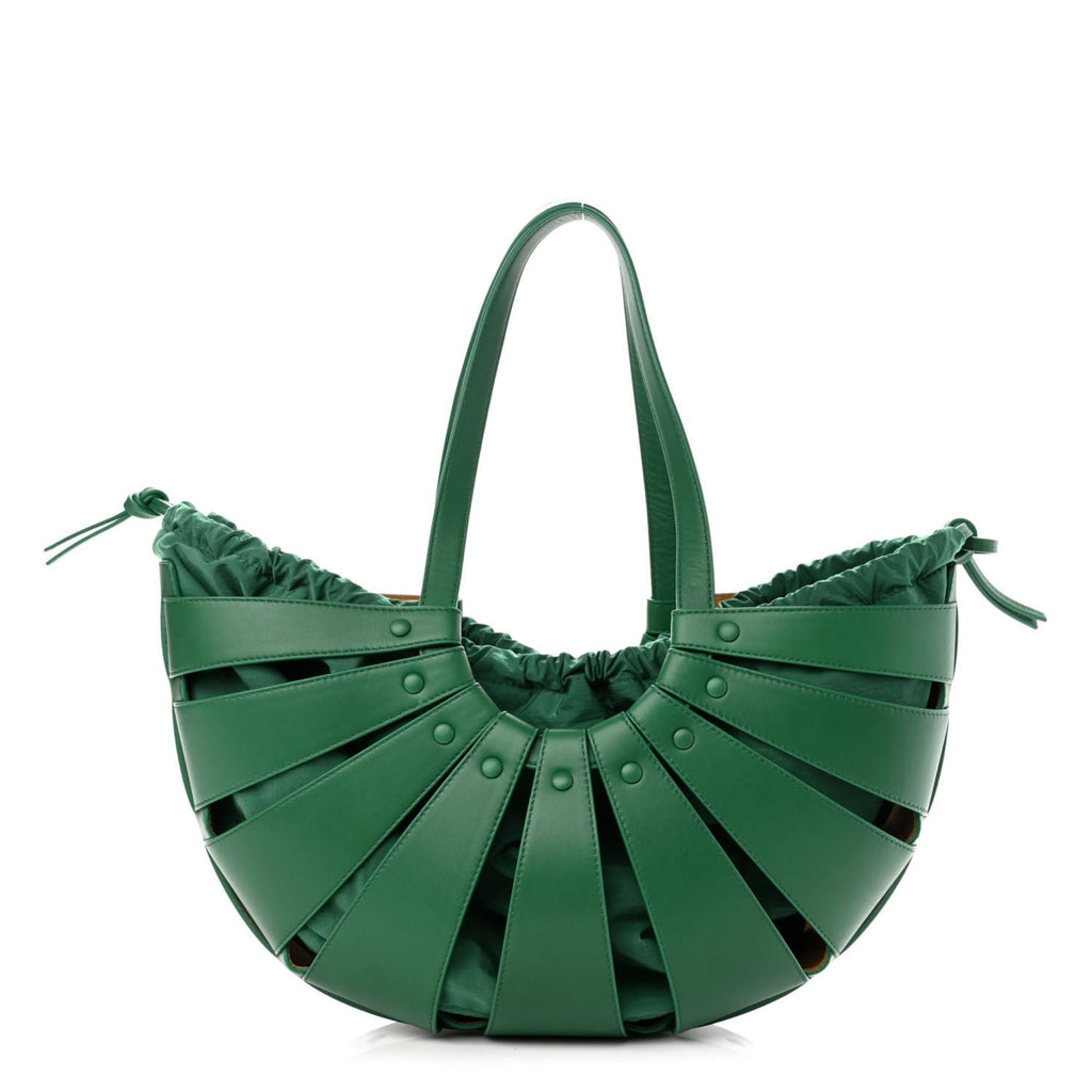 Bottega Veneta Shell Bag - Luxurious Racing Green Calfskin Elegance -  