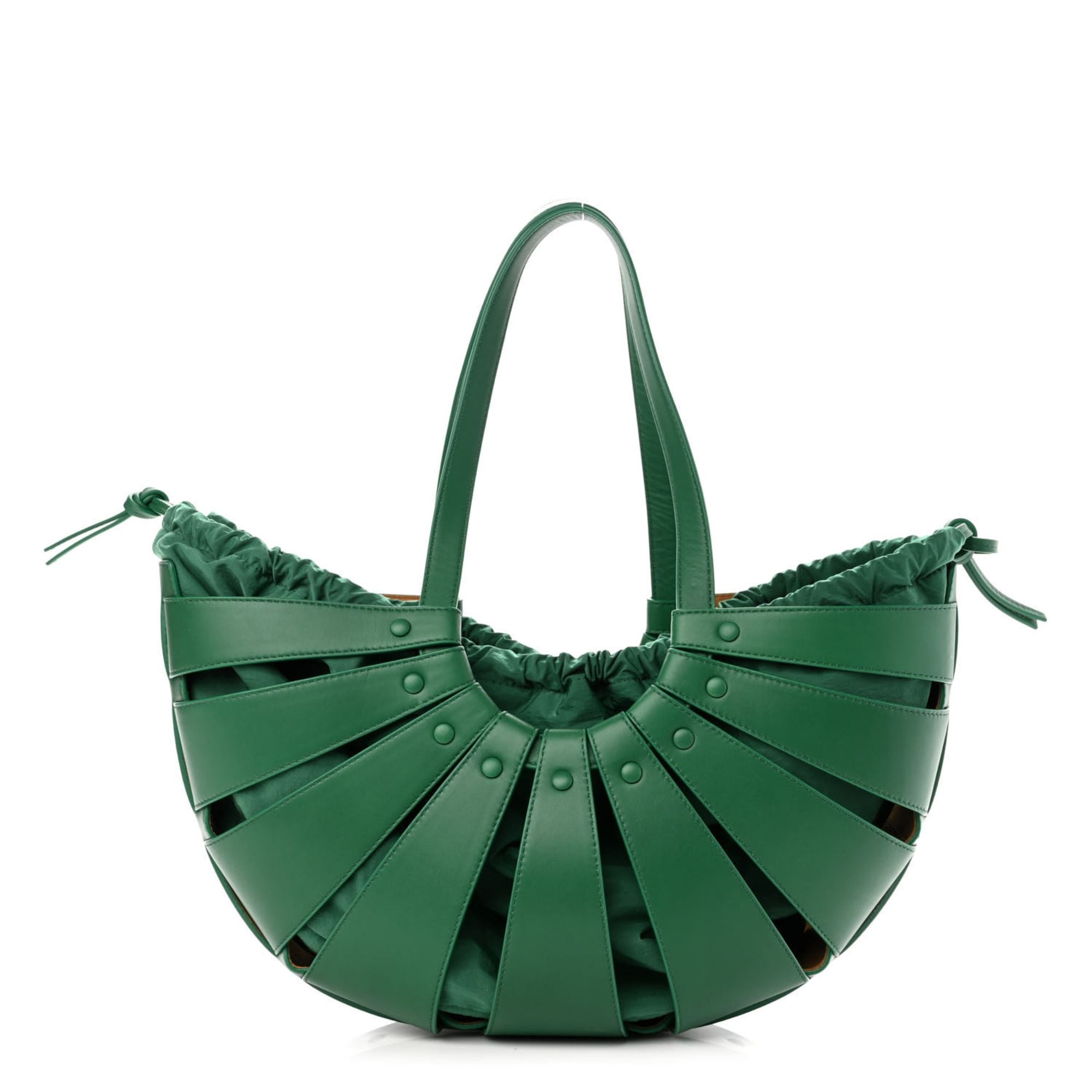 Bottega Veneta Shell Bag - Luxurious Racing Green Calfskin Elegance -  