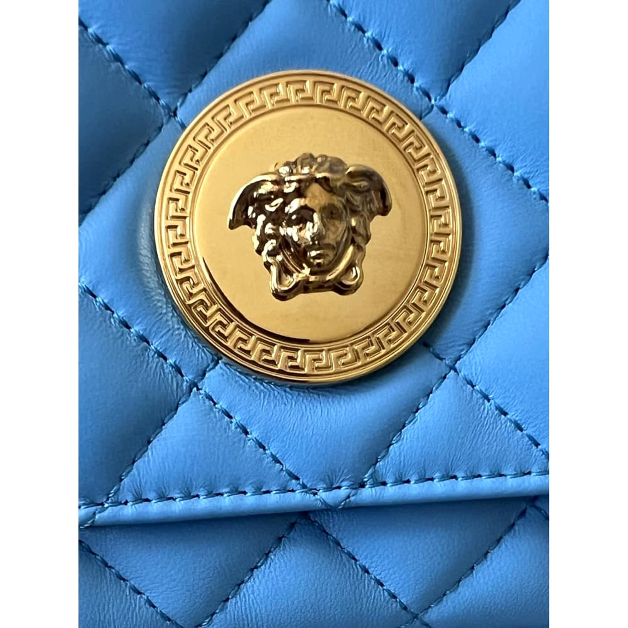 Luxurious Versace Leather Chain Crossbody - Style Meets Function