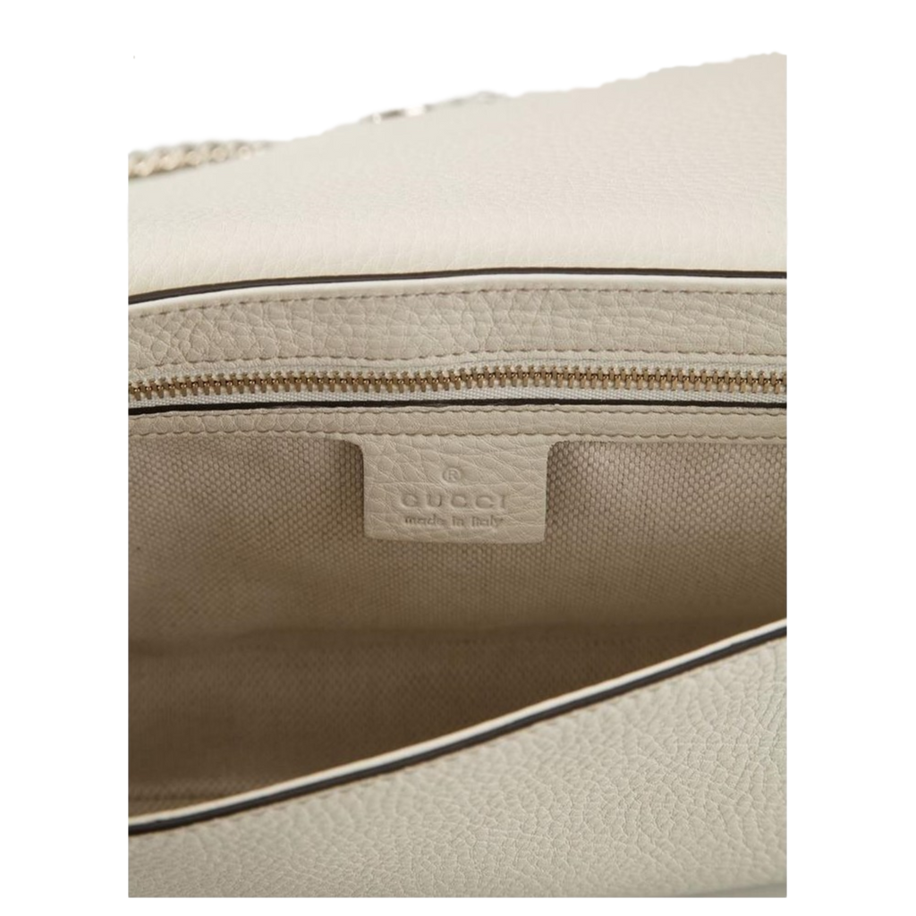 Gucci Soho Disco Crossbody - Ivory Elegance with Gold Chain