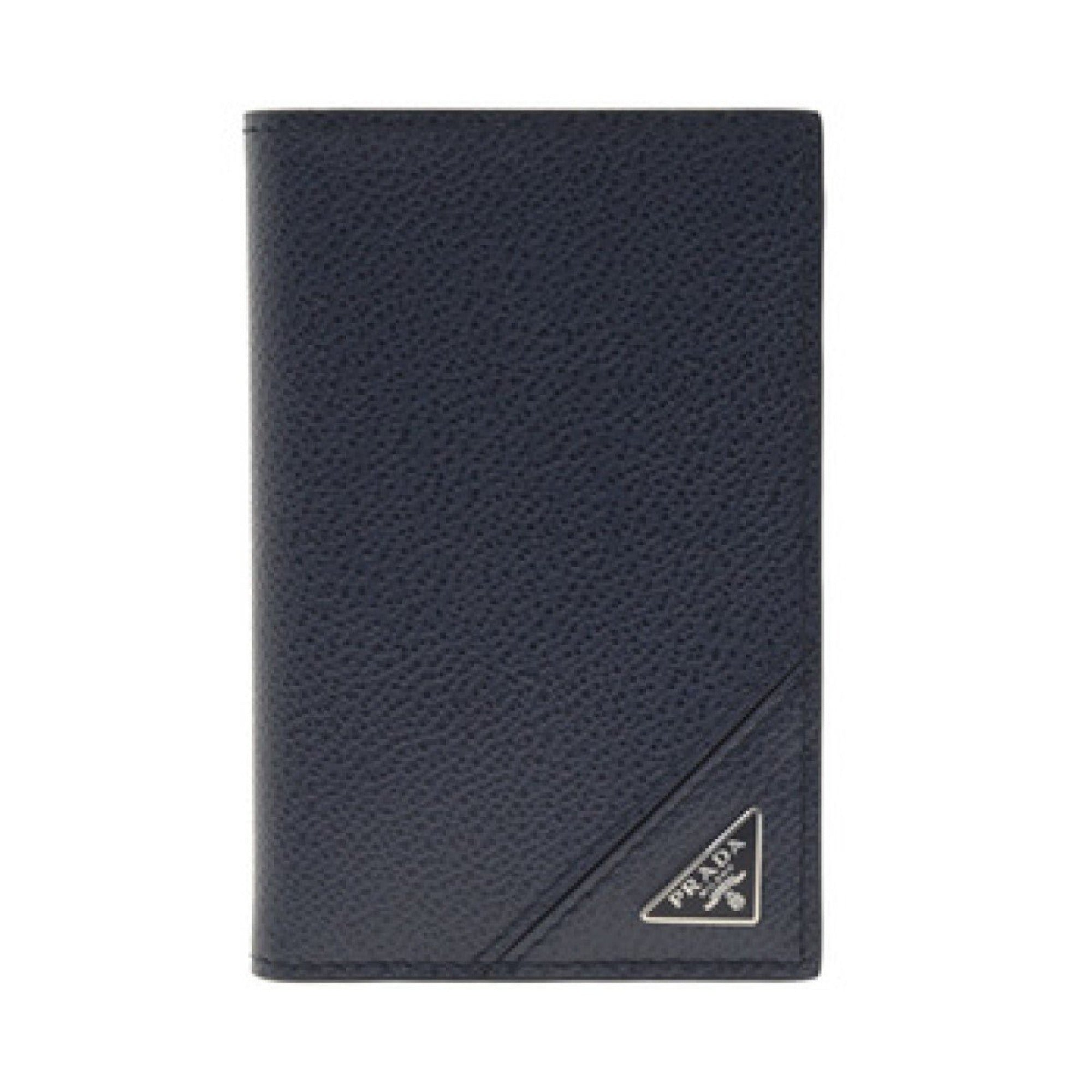 Prada Blue Leather Bifold Wallet – Sleek Style & Functionality