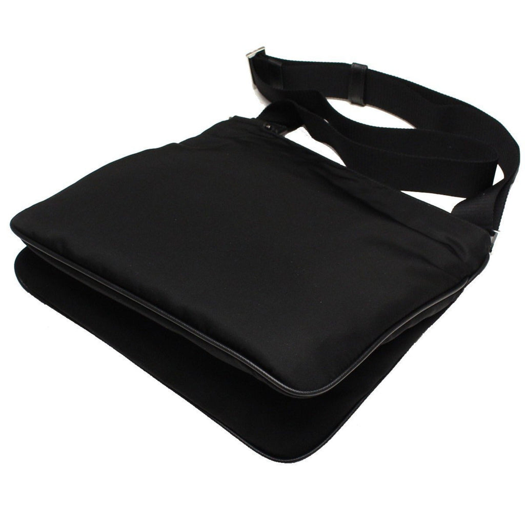 Prada Tessuto Saffiano Black Messenger Bag – Style Meets Functionality