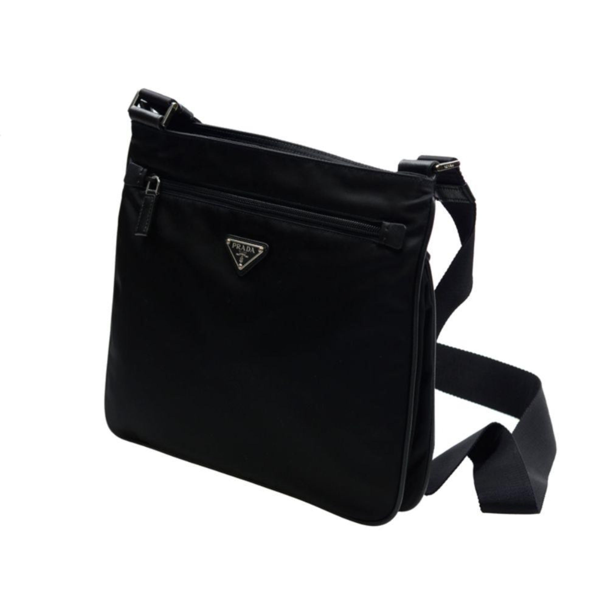 Prada Tessuto Saffiano Black Messenger Bag – Style Meets Functionality