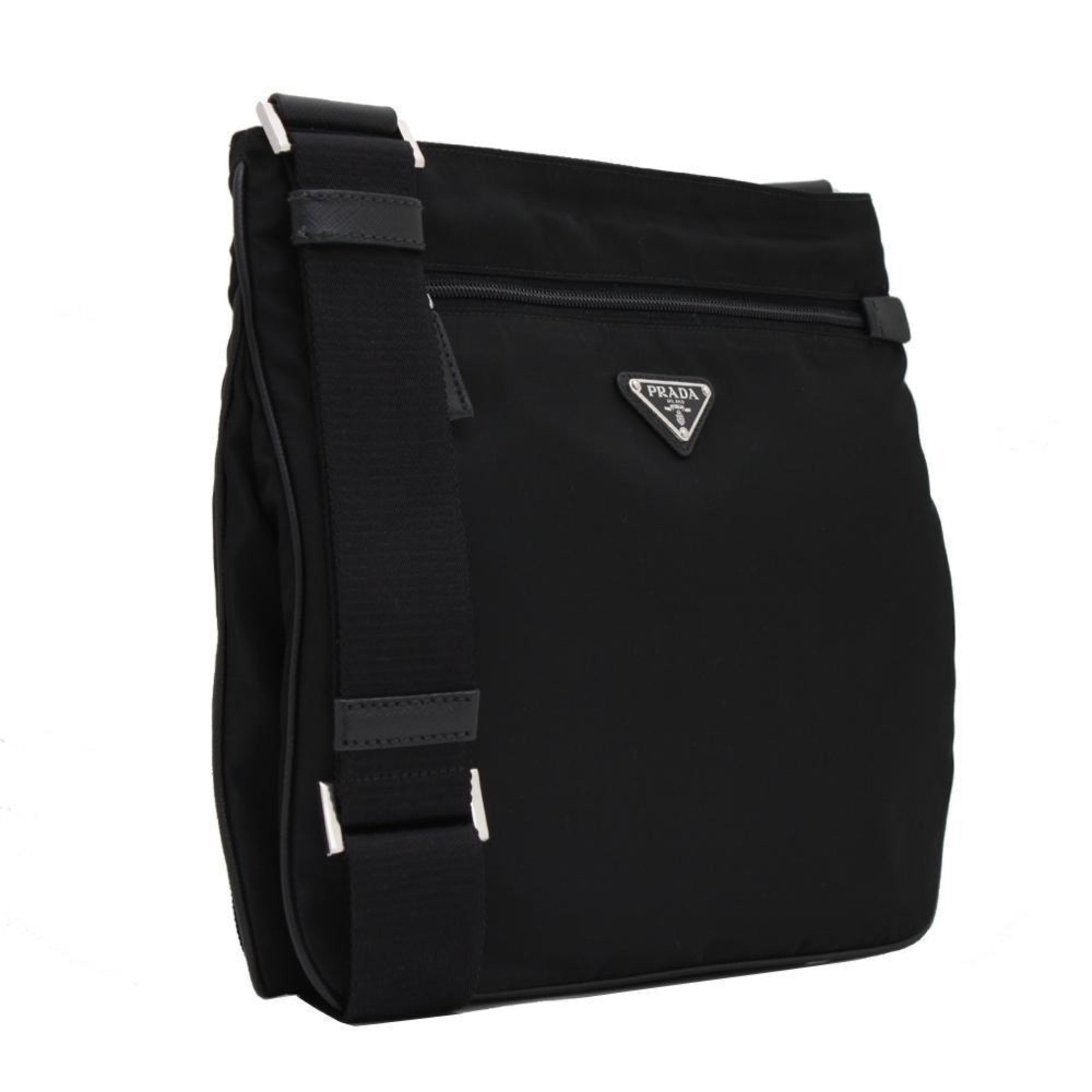 Prada Tessuto Saffiano Black Messenger Bag – Style Meets Functionality