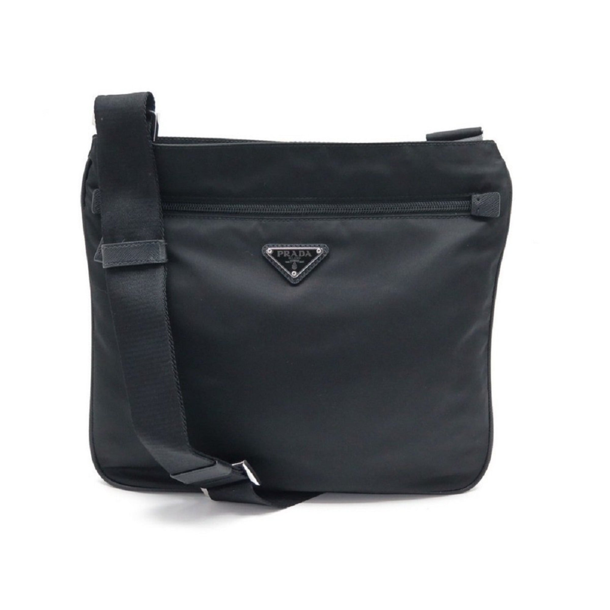 Prada Tessuto Saffiano Black Messenger Bag – Style Meets Functionality