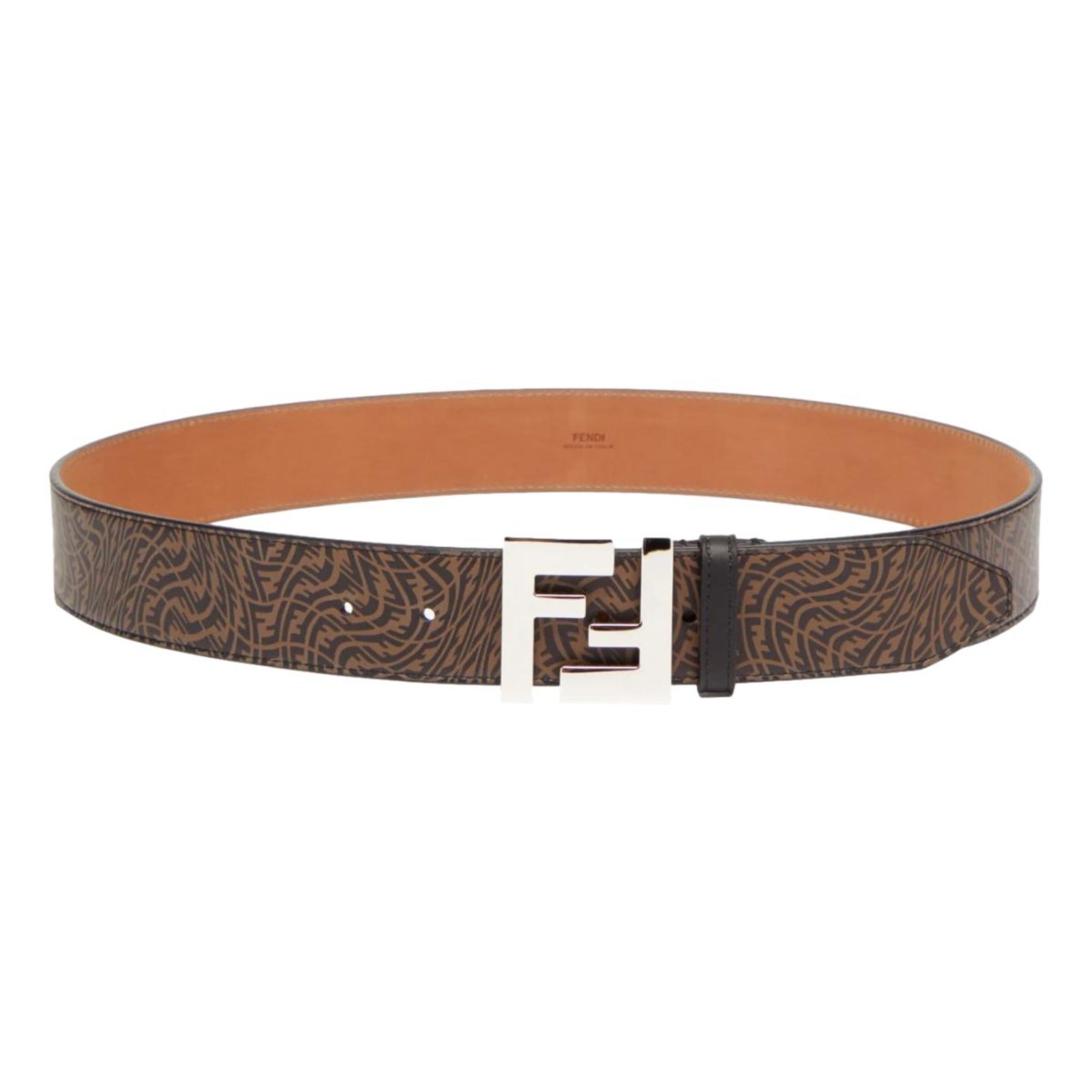 Fendi Mens Leather Belt: Stylish Vertigo Design Fendi Belt