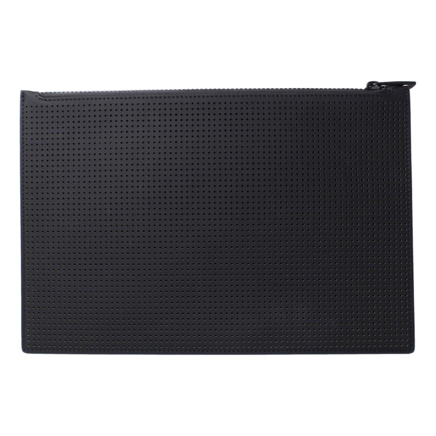 Alexander McQueen Black Leather Flat Pouch with Card Slots -   Shop Bags LLC 