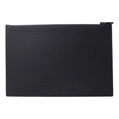 Alexander McQueen Black Leather Flat Pouch with Card Slots -   Shop Bags LLC 