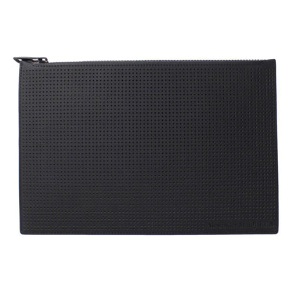 Alexander McQueen Black Leather Flat Pouch with Card Slots -   Shop Bags LLC 