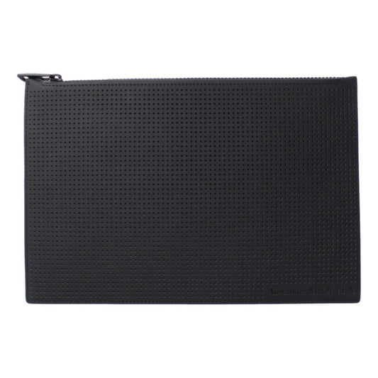 Alexander McQueen Black Leather Flat Pouch with Card Slots -   Shop Bags LLC 
