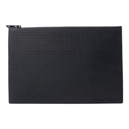 Alexander McQueen Black Leather Flat Pouch with Card Slots -   Shop Bags LLC