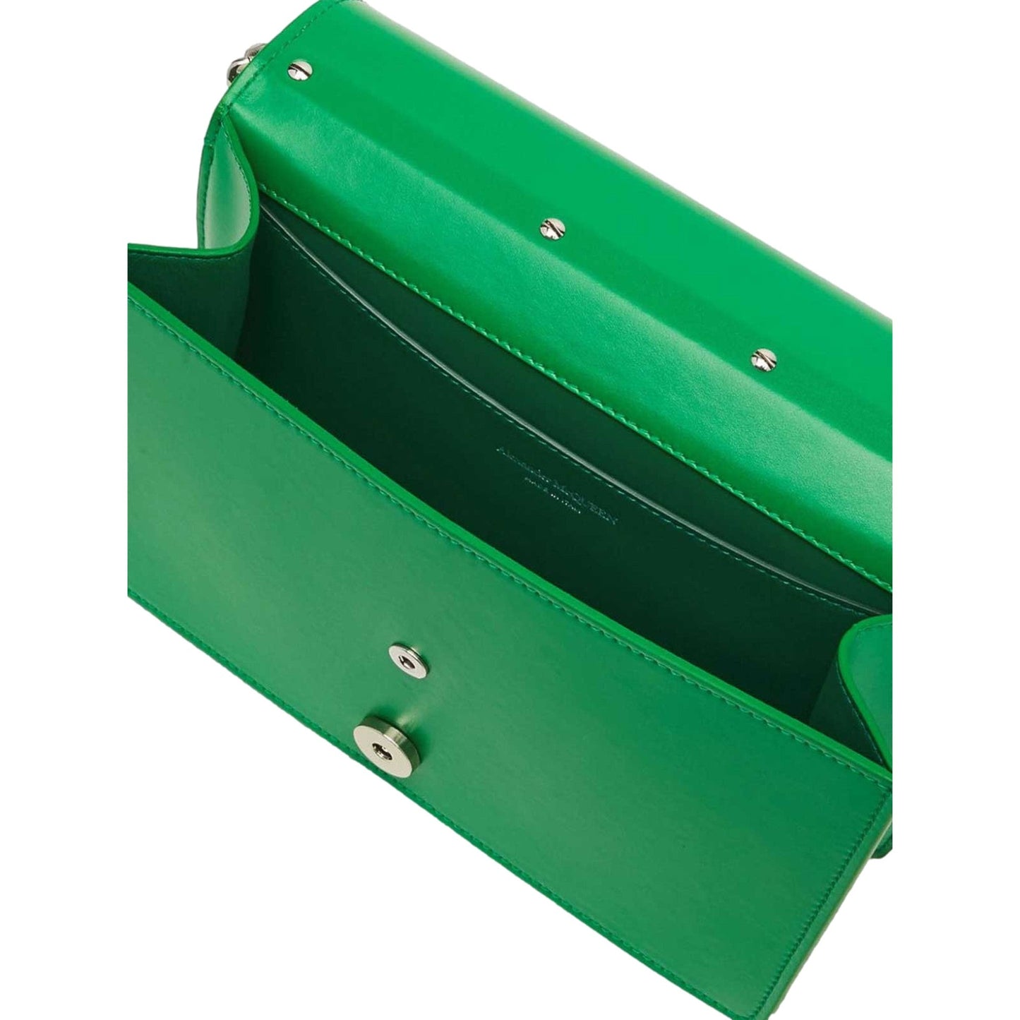 Alexander McQueen Clutch: The Slash Skull Ring Bag in Bright Green -   Shop Bags LLC 