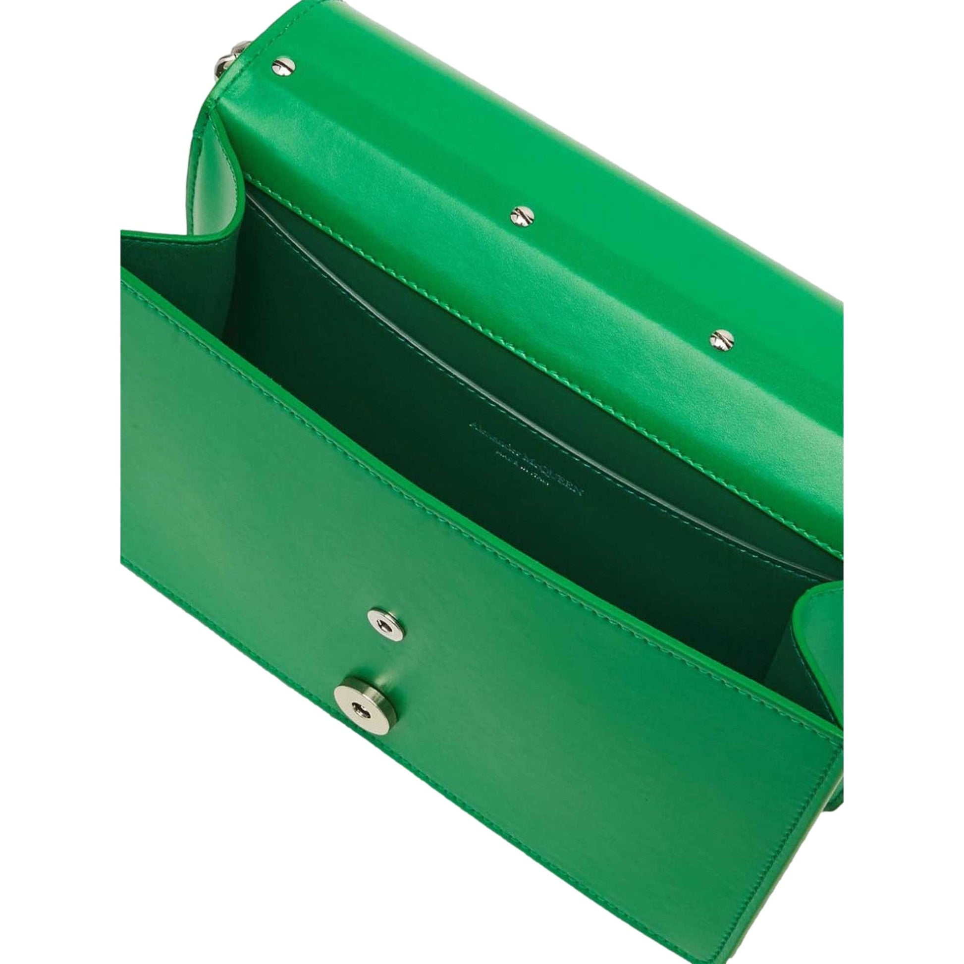 Alexander McQueen Clutch: The Slash Skull Ring Bag in Bright Green -   Shop Bags LLC 