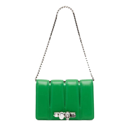 Alexander McQueen Clutch: The Slash Skull Ring Bag in Bright Green -   Shop Bags LLC 