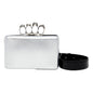 Alexander McQueen The Knuckle Silver Leather Zip Around Crossbody Bag -   Shop Bags LLC 