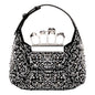 Alexander McQueen Crystal Jewelled Hobo Bag with Skull Handle -   Shop Bags LLC 