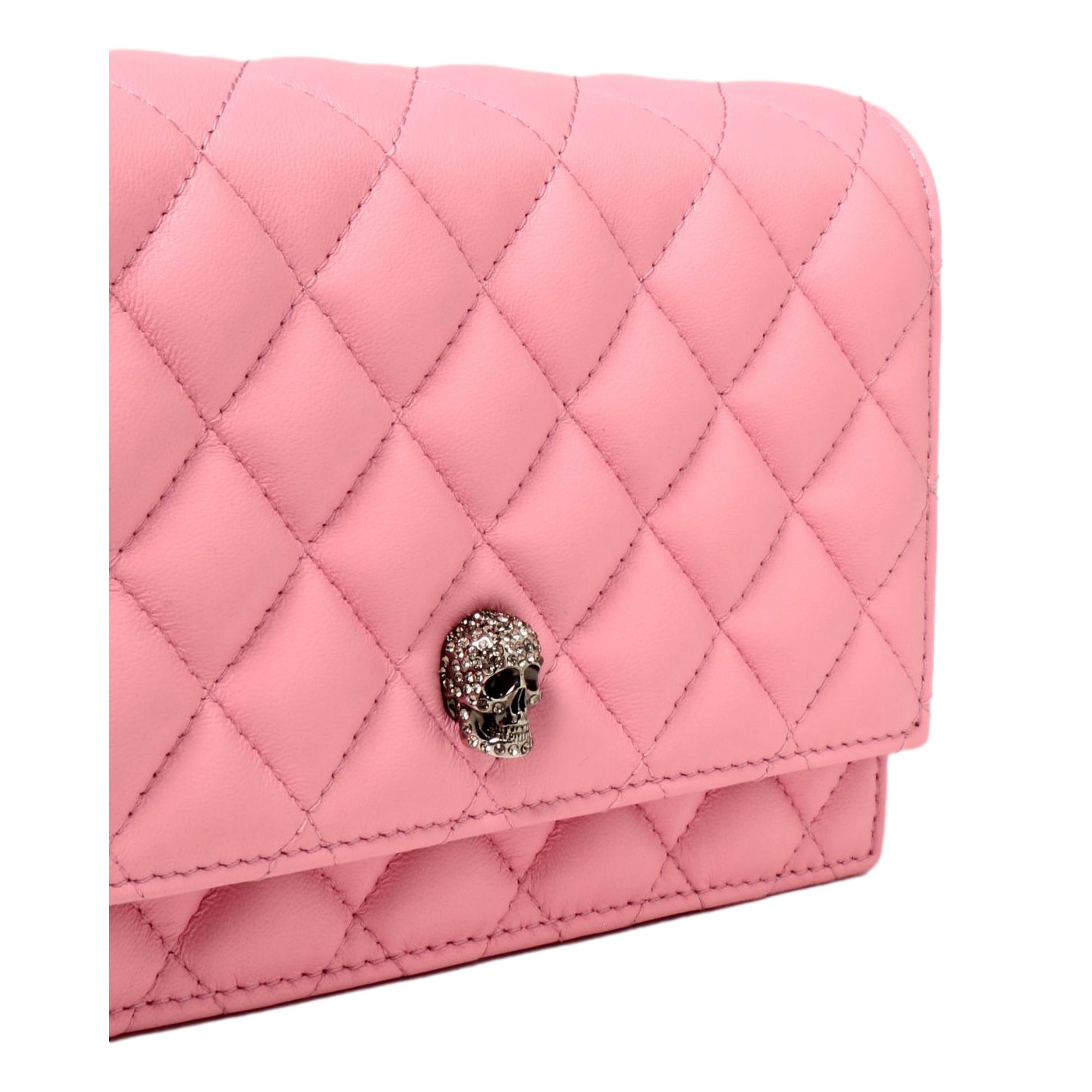 Alexander McQueen Quilted Skull Shoulder Bag - Pink Luxury Style -  