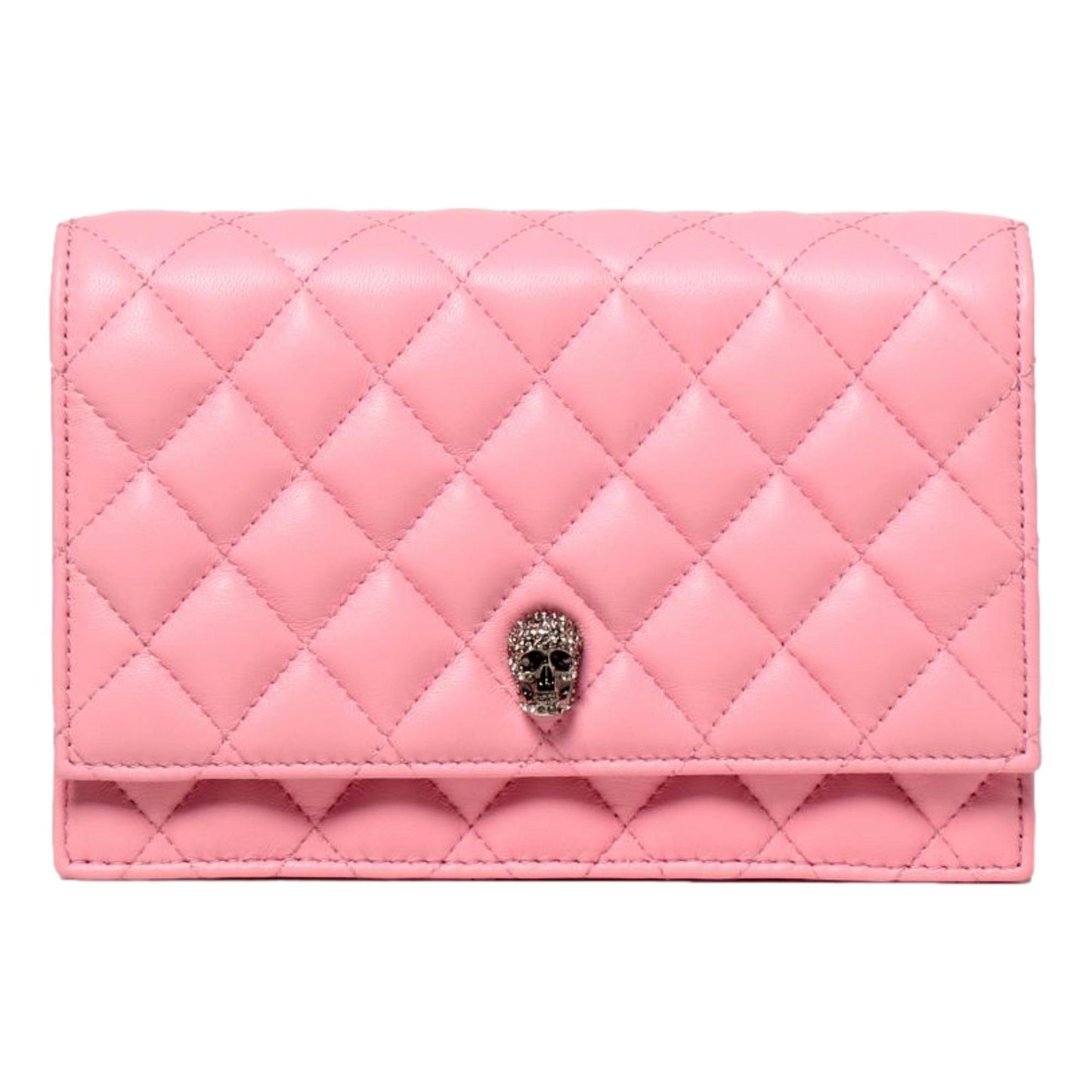 Alexander McQueen Quilted Skull Shoulder Bag - Pink Luxury Style -  