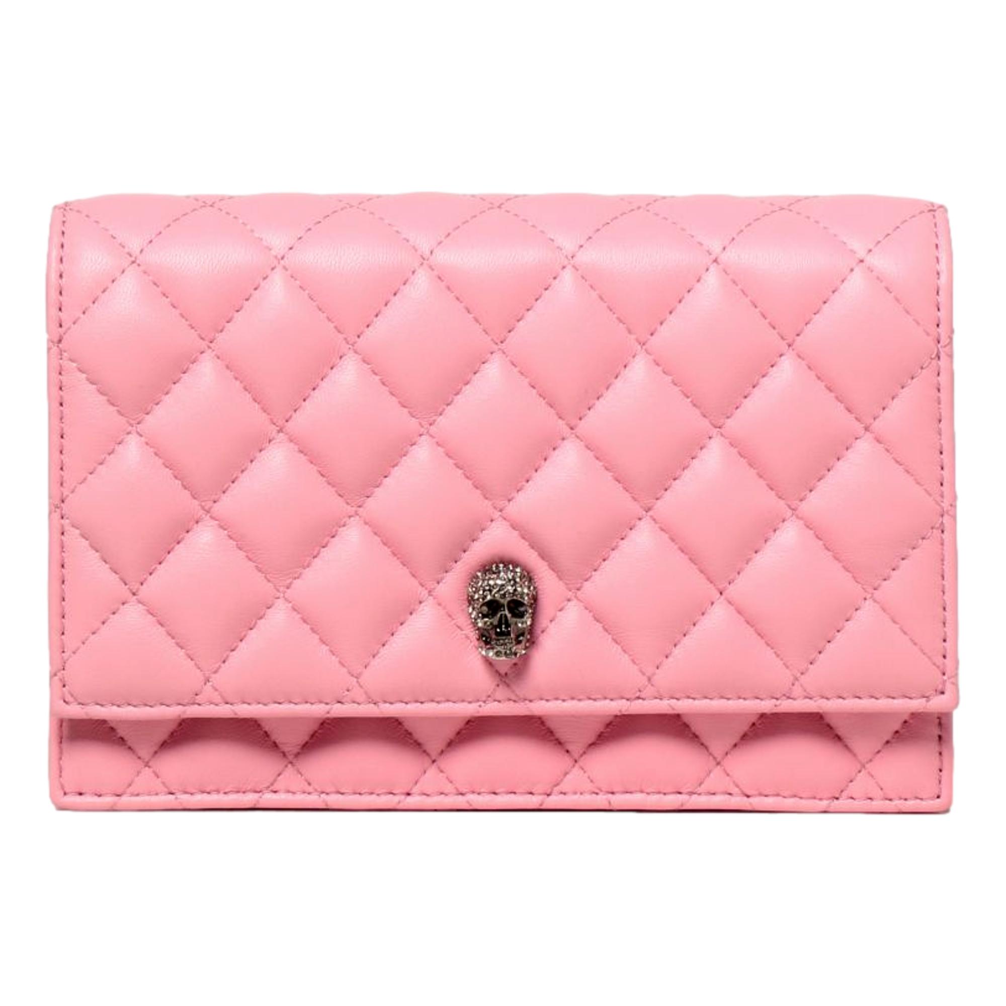 Alexander McQueen Quilted Skull Shoulder Bag - Pink Luxury Style -  