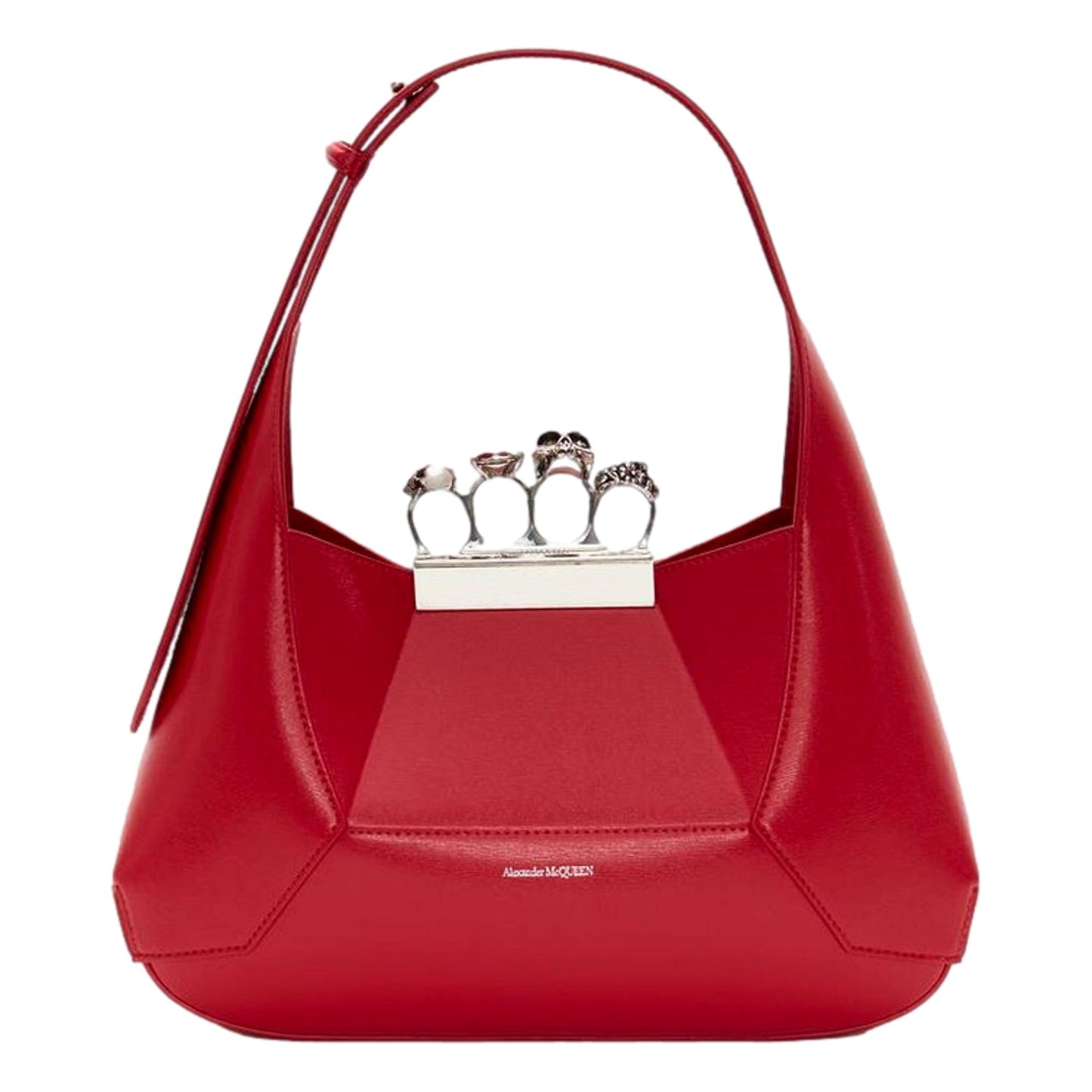 Alexander McQueen Red Jewelled Hobo Bag - Luxe Style Statement -   Shop Bags LLC 