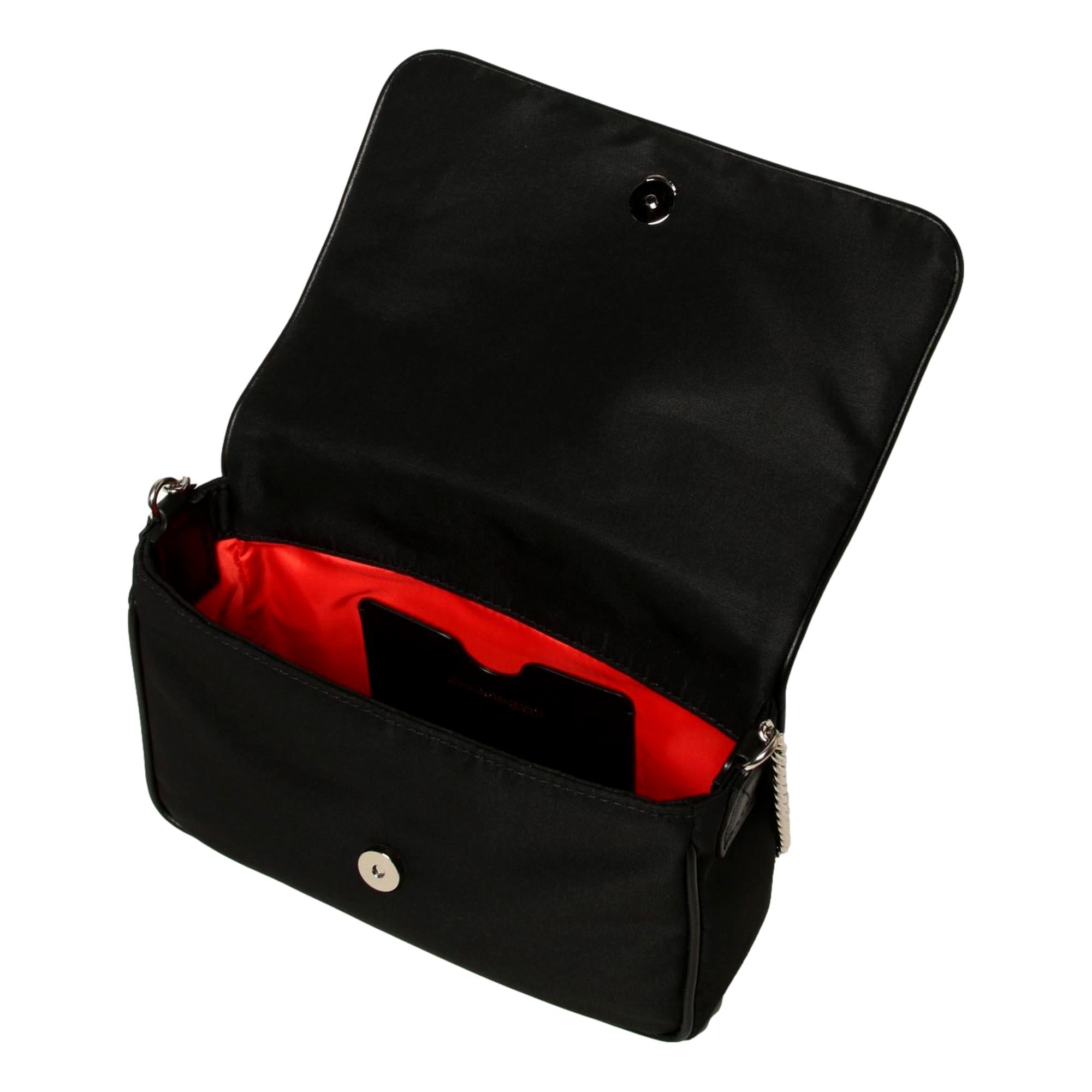 Alexander McQueen Small Black Nylon Skull Shoulder Bag -  