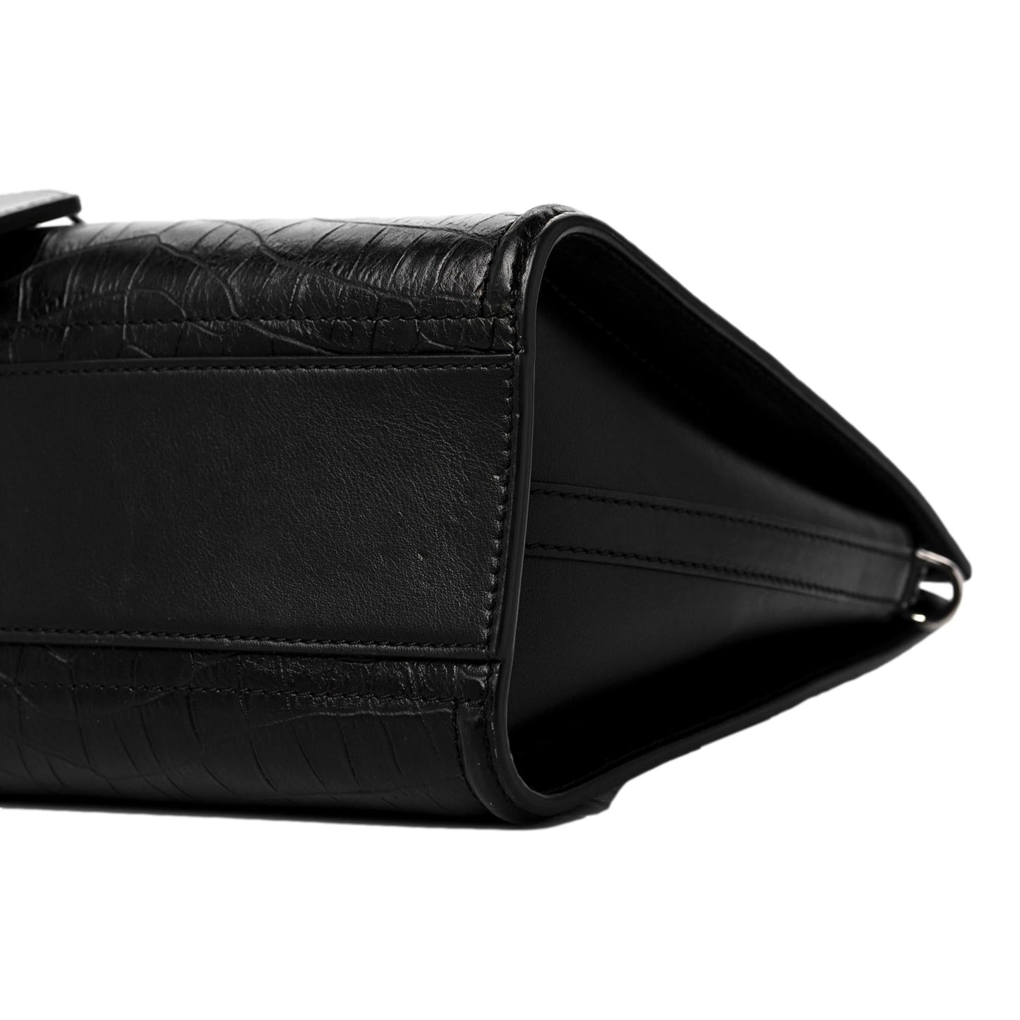Alexander McQueen: The Short Story Black Croc Leather Satchel Bag -  