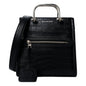 Alexander McQueen: The Short Story Black Croc Leather Satchel Bag -  
