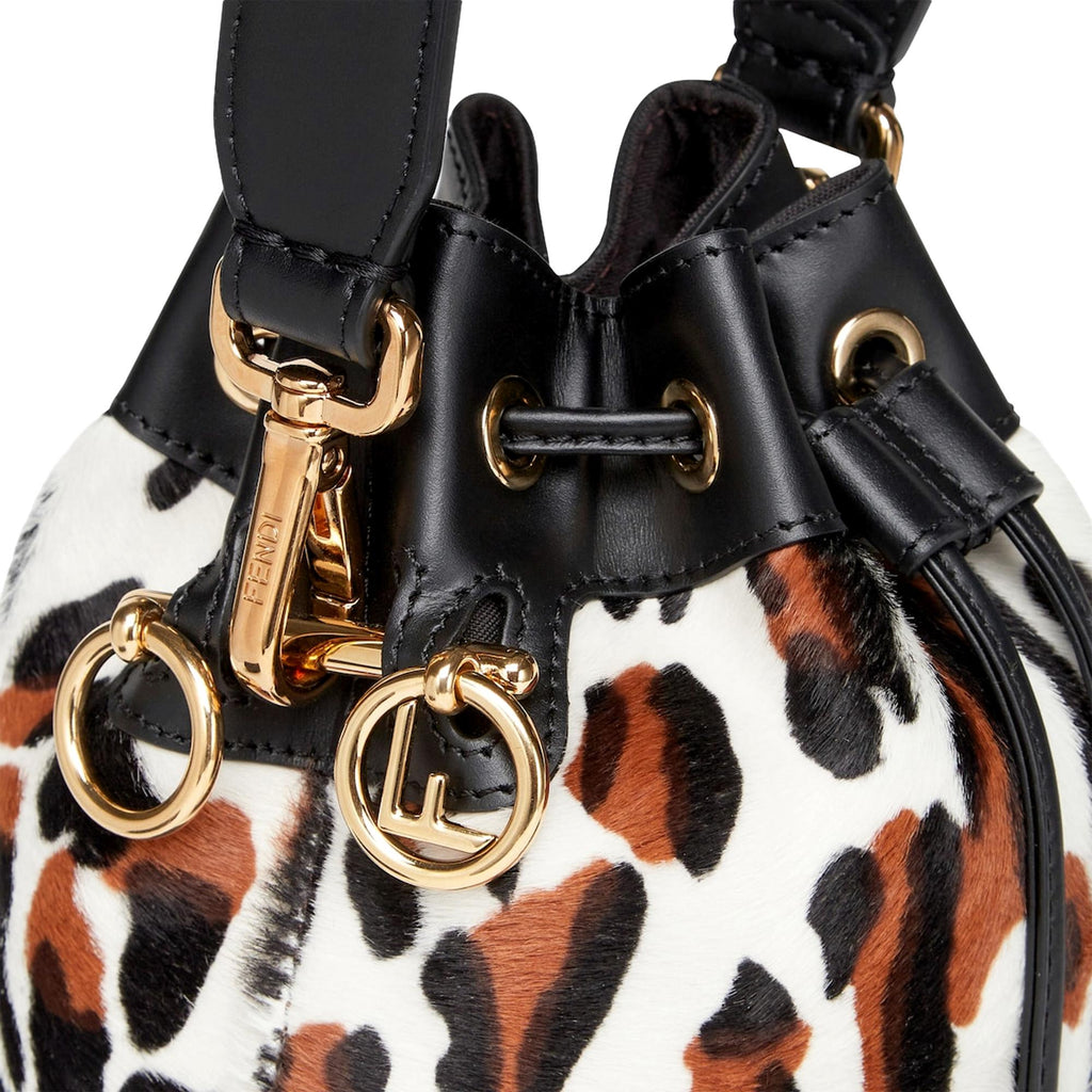 Animal Print Mini Crossbody Bucket Bag - Luxurious Fendi Mon Tresor -   Shop Bags 