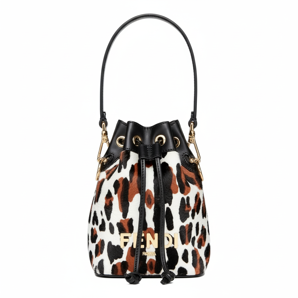 Animal Print Mini Crossbody Bucket Bag - Luxurious Fendi Mon Tresor -   Shop Bags LLC 