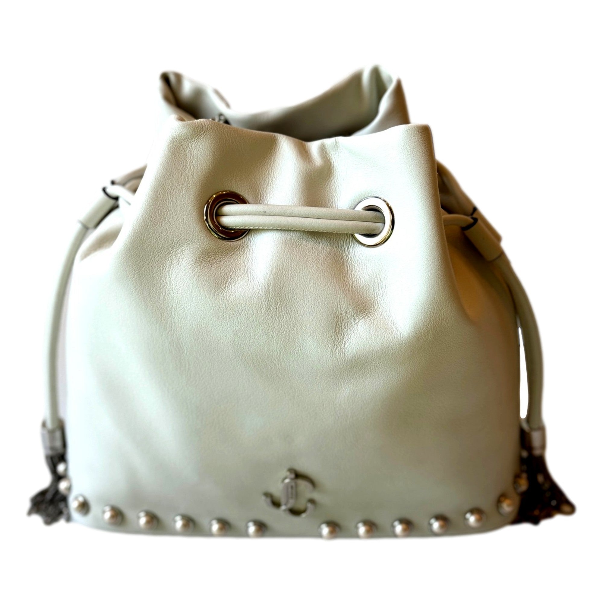 Ivory Crossbody Bucket Bag | Jimmy Choo Pearl Design & Style